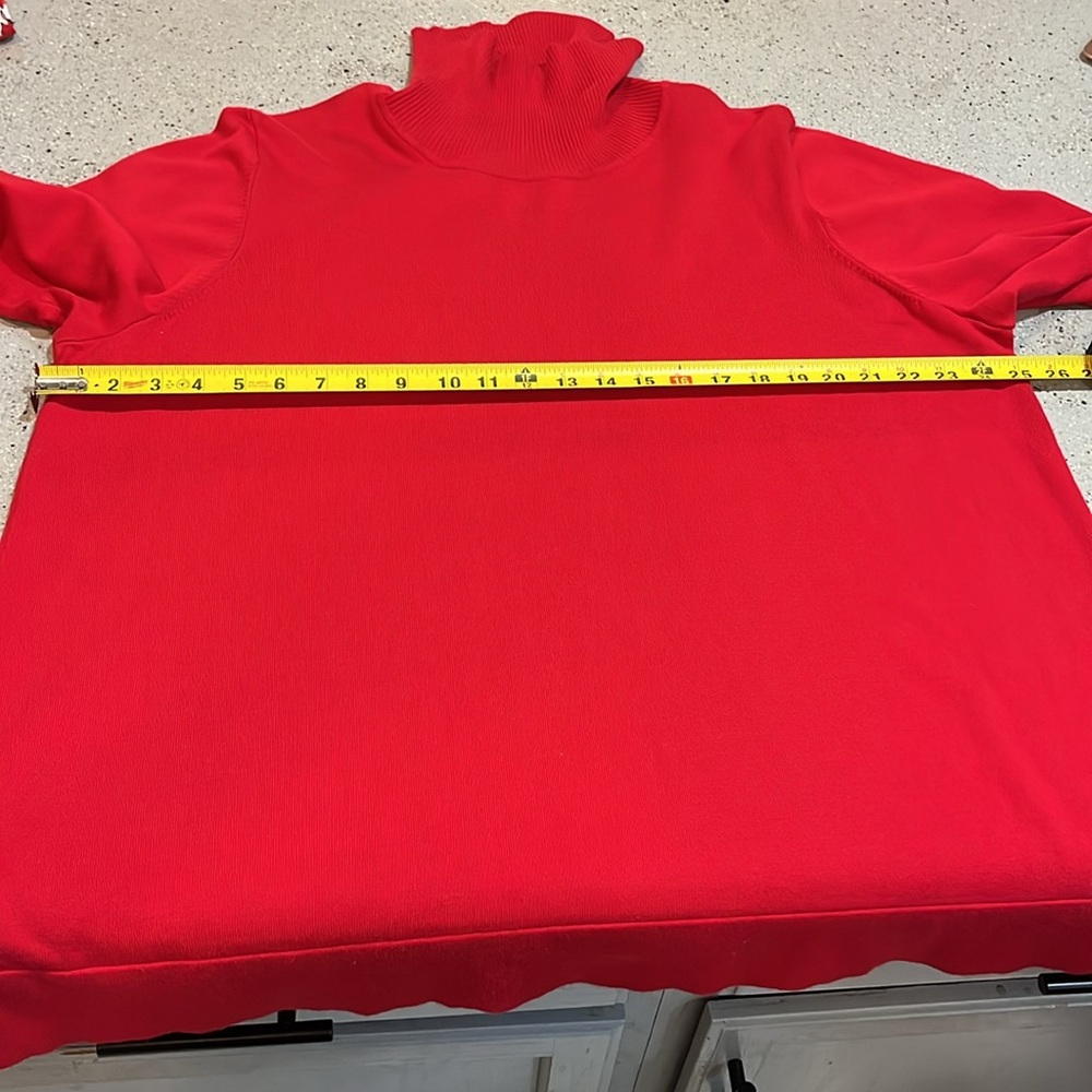 CALVIN KLEIN RIBBED TURTLENECK SWEATER HOLIDAY RED PLUS SIZE 2X - Picture 11 of 13
